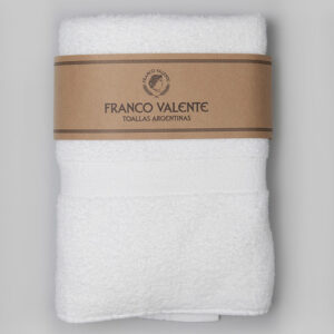 Toalla Y Toallón 400gr Franco Valente Algodón Color Blanco Liso