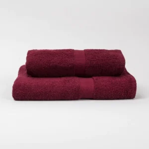Toalla Y Toallón 400gr Franco Valente algodón color Bordó liso