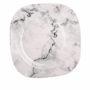Plato cuadrado marmolado playo 25X25X2,5 x 6 unidades